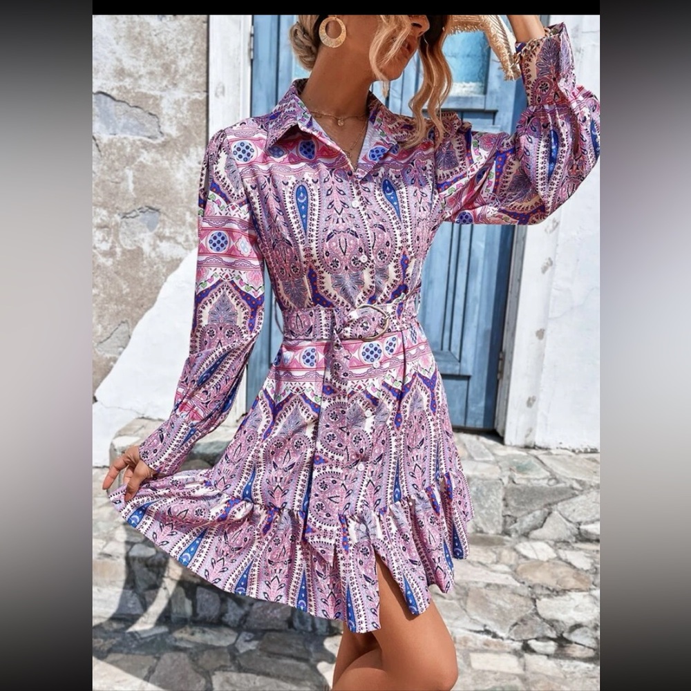 💜NEW SHEIN LONG SLEEVE MINI DRESS💜